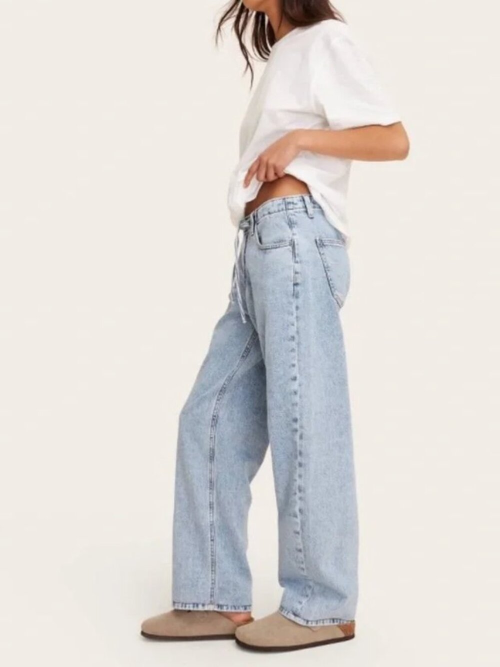 Parke x Target Drawstring Baggy Light Wash Jeans- size 0